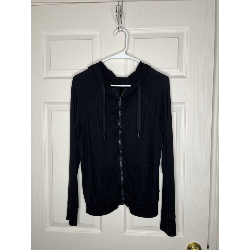 Zella Black Zip Hoodie Small Modal Made In India